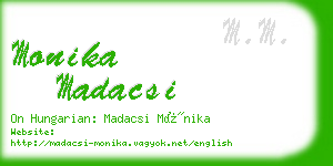 monika madacsi business card